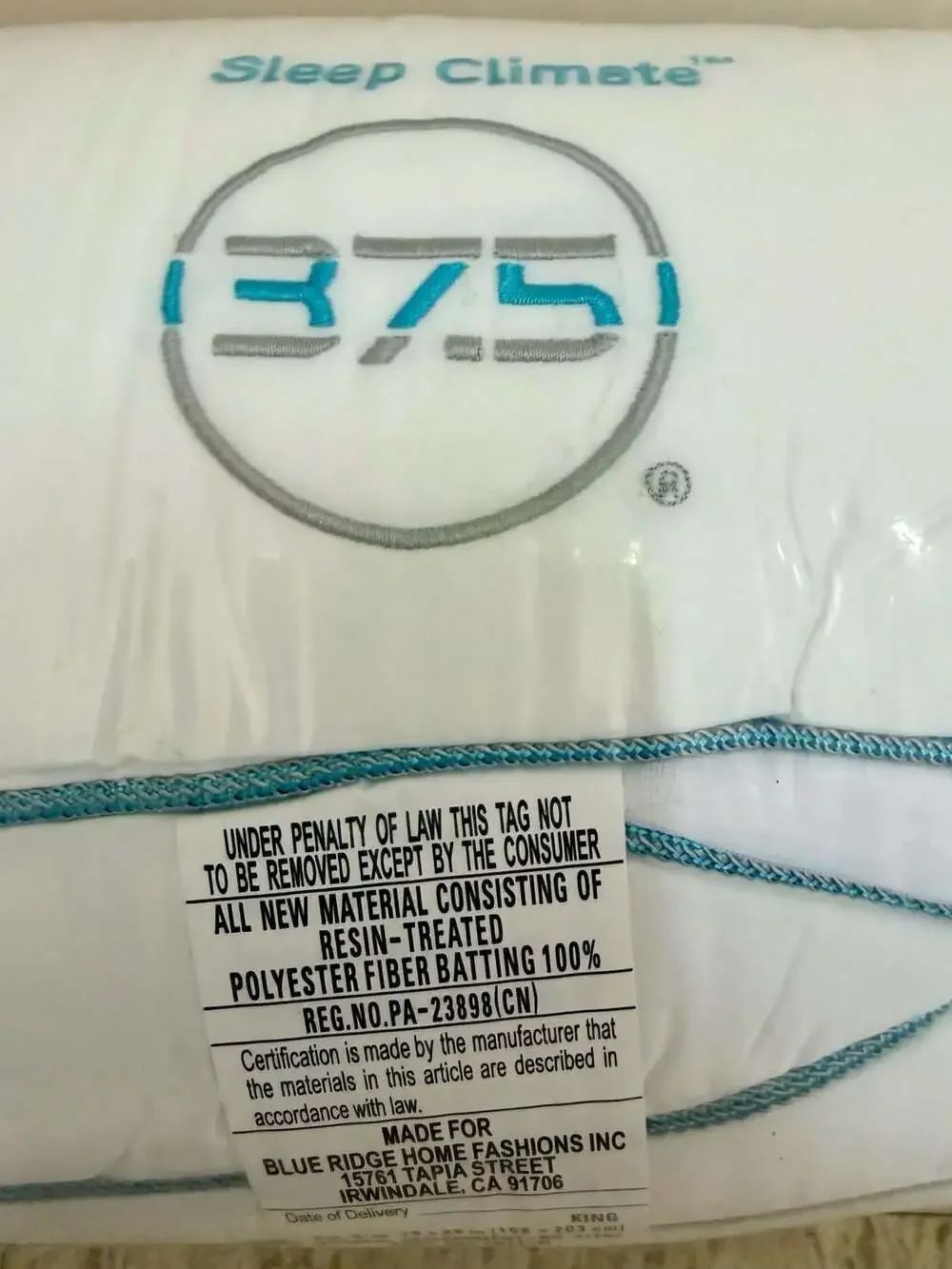 Sleep Climate Temperature Balancing Mattress Pad King Size 78x80